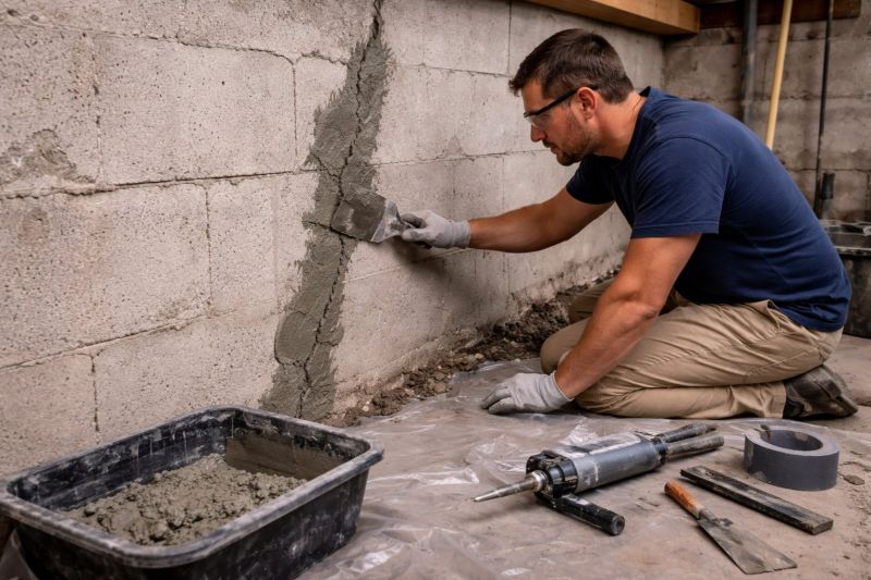 Foundation Crack Repair in Mc Donald, TN