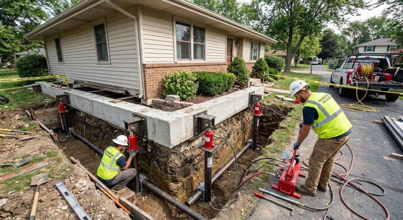 Foundation Jacking in Ooltewah, TN