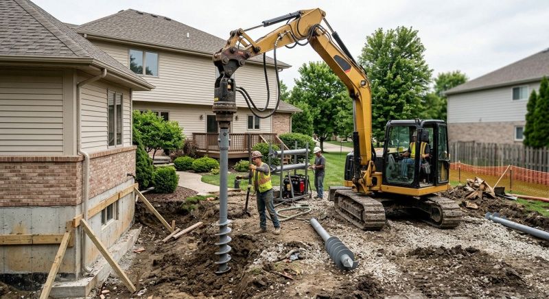 Helical Pile Installation in Ringgold, GA
