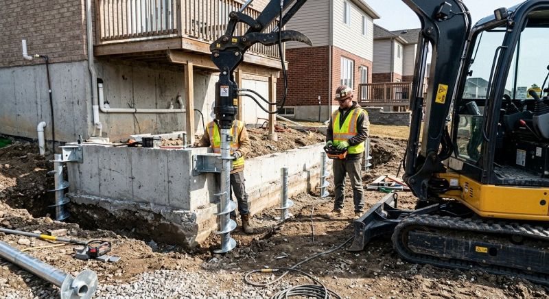 Helical Pile Installation in Ringgold, GA