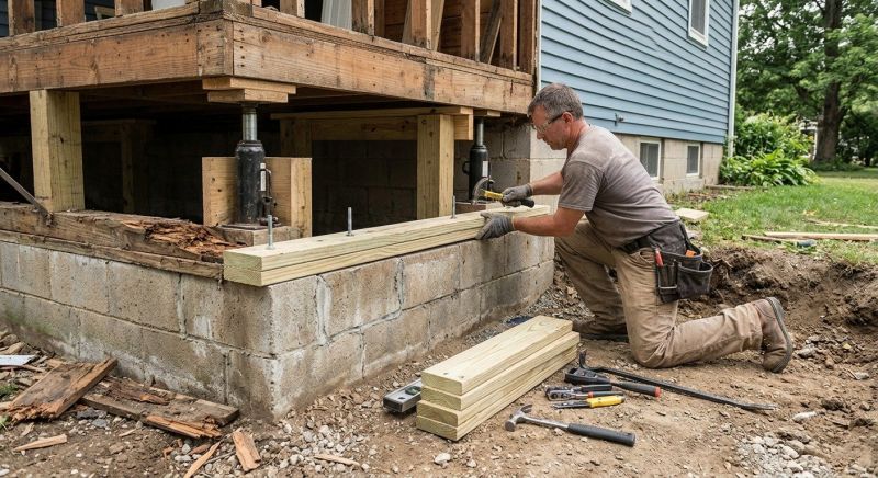 Sinking Foundation Repair in Harrison, TN